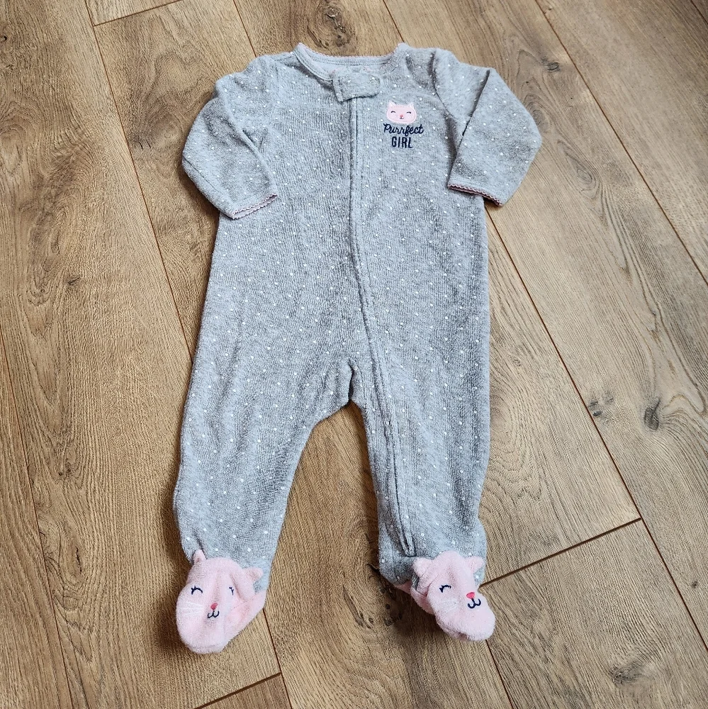 Girls 6m Carter's Terry Cloth Footies
